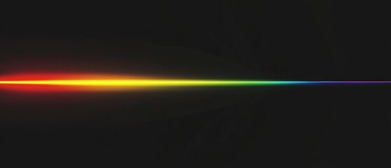 Canvas Print - Horizontal Rainbow Spectrum on Black Background