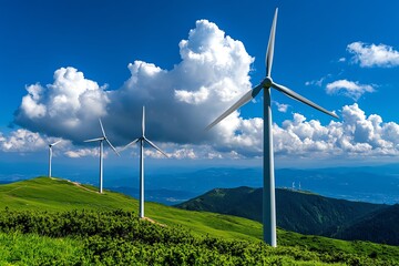 Fototapete - Clean energy safety standards are featured in a minimalist design focusing on the compliance and risk management protocols in renewable energy projects