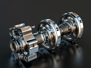 A 3D render of a mechanic s engine crankshaft holding tool