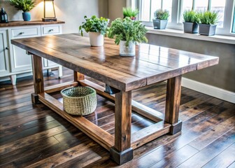 redo antique farmhouse table wood top makeover rustic distressed vintage industrial home decor DIY woodworking project