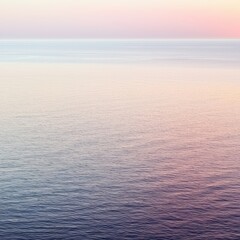 Wall Mural - Calm Ocean Water at Sunset with Pink and Purple Sky