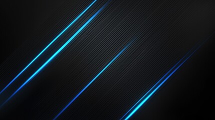 Fototapete - A black and blue background with blue lines. The blue lines are very thin and are almost invisible