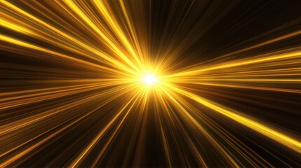Poster - a bright yellow light is shining through a dark background. the light is so bright that it creates a