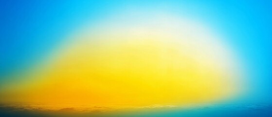 Poster - Minimalist Blue and Yellow Gradient Background with Soft Lighting