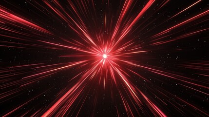 A red star with a red light in the middle. The image has a futuristic and energetic feel to it