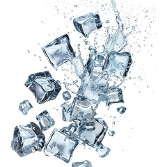 falling ice cubes png