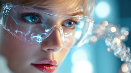 Wall Mural - A lab technician prepares samples for genetic sequencing, using precise techniques to isolate and purify DNA.