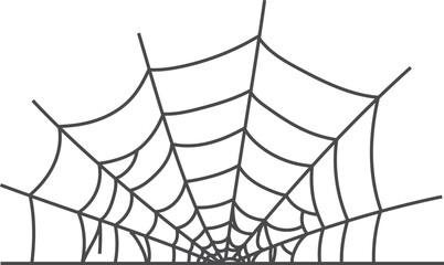 Wall Mural - spider web silhouette. arachnid thread. creepy decoration