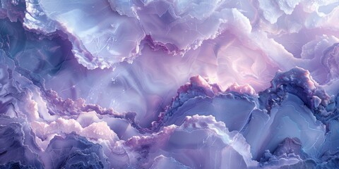 Abstract Cloudscape, Artwork with Purple and Blue Hues