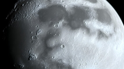 Moon surface texture background with crater details