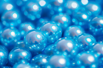 Sticker - Background of cerulean blue pearl lights for text , logo, poster, labels.


