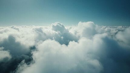 Wall Mural - view of bright white clouds