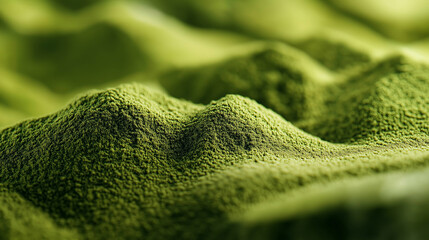 green powder background, matcha texture, matcha powder, soft powdery texture