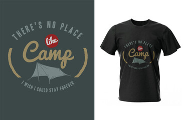 Camping adventure illustration vector latest trendy t-shirt design