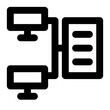 © Oki - client server, network, web services, internet outline icon