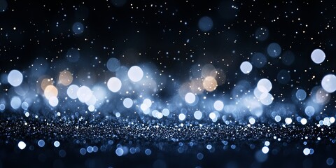 Abstract Blue Bokeh Background:  A captivating abstract backdrop featuring a mesmerizing blend of blue and white bokeh lights, resembling a starry night or a sparkling galaxy.  A perfect choice for co