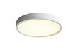 © dekreatif - A white round ceiling light fixture with a bright light emitting from the center.