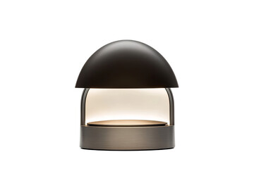 Wall Mural - a modern, minimalist lamp with a dome-shaped shade and a round base, emitting warm white light.