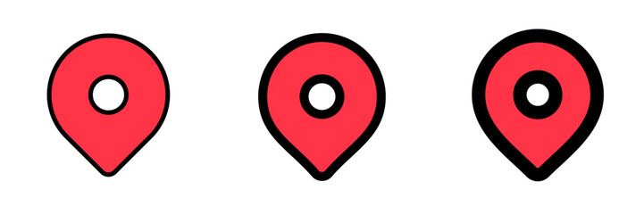 editable location pin vector icon. map, location, navigation. part of a big icon set family. perfect