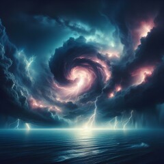 Wall Mural - storm nature thunderstorm lightning.