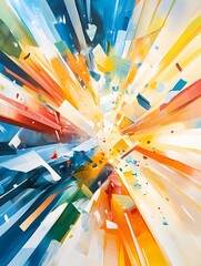 Wall Mural - Abstract Colorful Explosion.