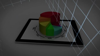 Poster - Displaying 3D bar chart animation on tablet for data visualization