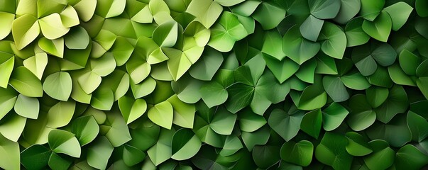 Canvas Print - Green Leaf Pattern.