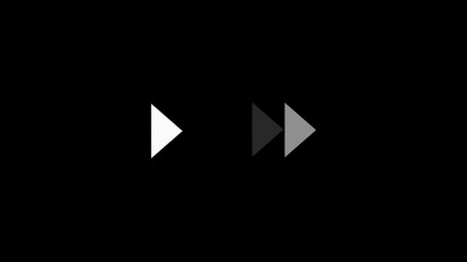 Poster - Arrow animation swipe right. Blinking navigation indicator with motion, pointing direction. UI design symbol.