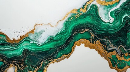 An art-like swirl that appears to be green and gold