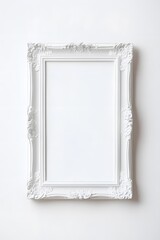 A white frame with a white background