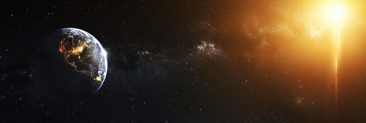 Wall Mural - a distant super earth orbiting a massive star captured by a space telescope, revealing the mysteries