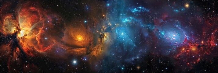 Wall Mural - stunning cosmic tapestry showcasing vibrant nebulae and galaxies captured by advanced telescopes rev