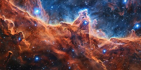 Wall Mural - stunning cosmic landscape captured by advanced telescopes exploring celestial formations and distant