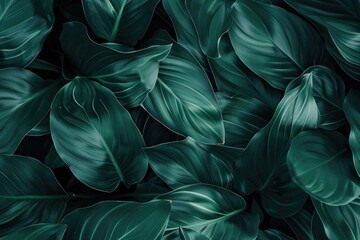 Wall Mural - A detailed view of a lush and green leafy plant, ideal for botanical or environmental uses