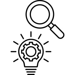 Wall Mural - Innovation search vector icon