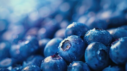 Wall Mural - A close-up view of a cluster of blueberries, great for food or nature photography