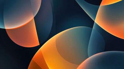 Wall Mural - modern abstract background with overlapping transparent shapes, detailed high resolution photo