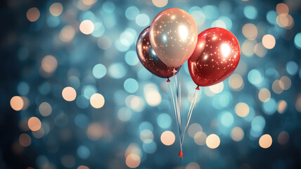 Wall Mural - wedding balloon background: abstract shiny balloon with shining bokeh effect for all occasions, detailed and intricate image