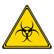 © Vaa - biohazard warning sign on a yellow triangular board.. biological.