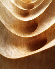 Sticker - Curved wooden texture with soft light and shadows