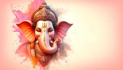 illustration of Lord Ganpati background for Ganesh Chaturthi festival poster design