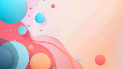 Wall Mural - Abstract Background with Pastel Colors and Fluid Shapes