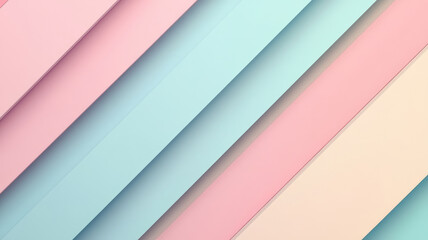 Fototapete - an abstract background with parallelograms featuring an inside-out color scheme, soft pastel colors, hd quality, digital rendering, high contrast, geometric design,