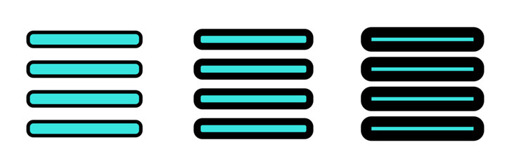 Editable vector list view icon. Part of a big icon set family. Perfect for web and app interfaces, presentations, infographics, etc