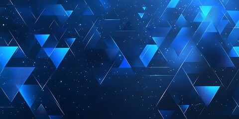 Wall Mural - Blue geometric shape abstract background