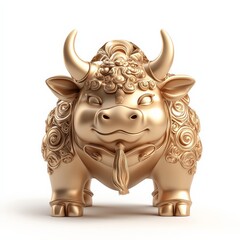 Wall Mural - Golden Ox Statue.