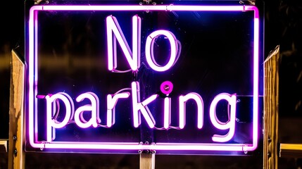 Sticker - a neon sign saying No