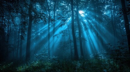 Enchanting Blue Forest.