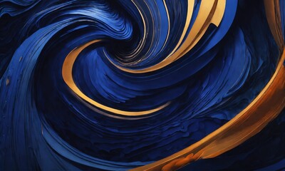 Abstract blue and purple wavy background. Fractal art. ai generative