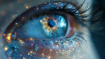 Poster - Capture the process of sensory perception, illustrating how sensory receptors in the skin, eyes, ears, nose, and tongue detect environmental